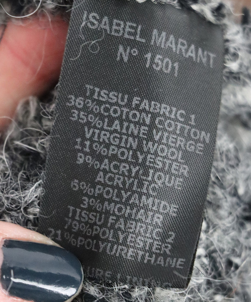 Isabel Marant Grey & Black Wool Cardigan 4