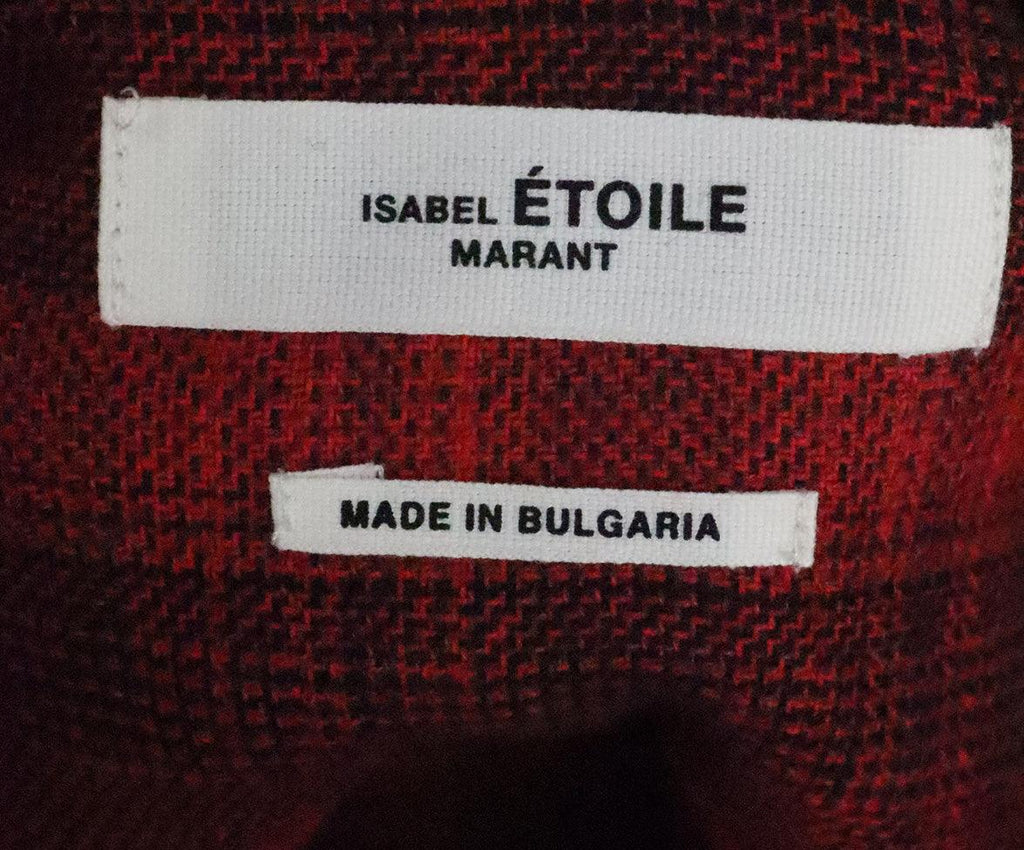 Isabel Marant Red & Black Plaid Shirt 3