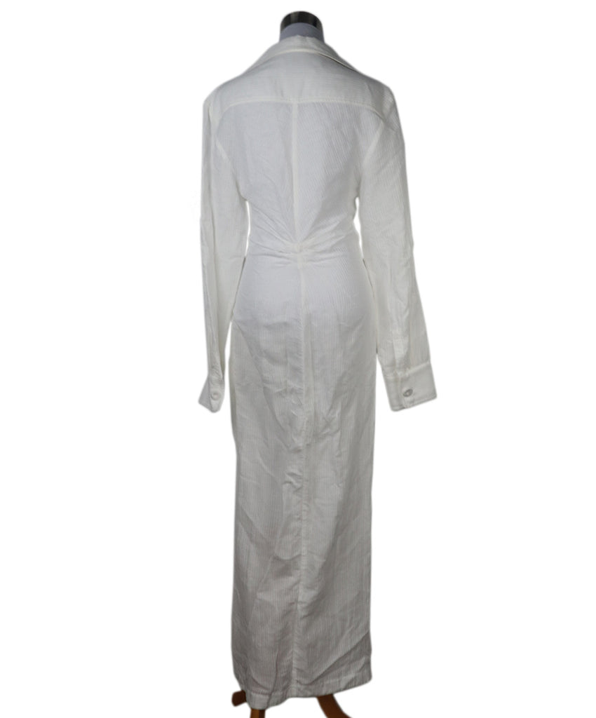 Jacquemus White Linen Cotton Dress 2