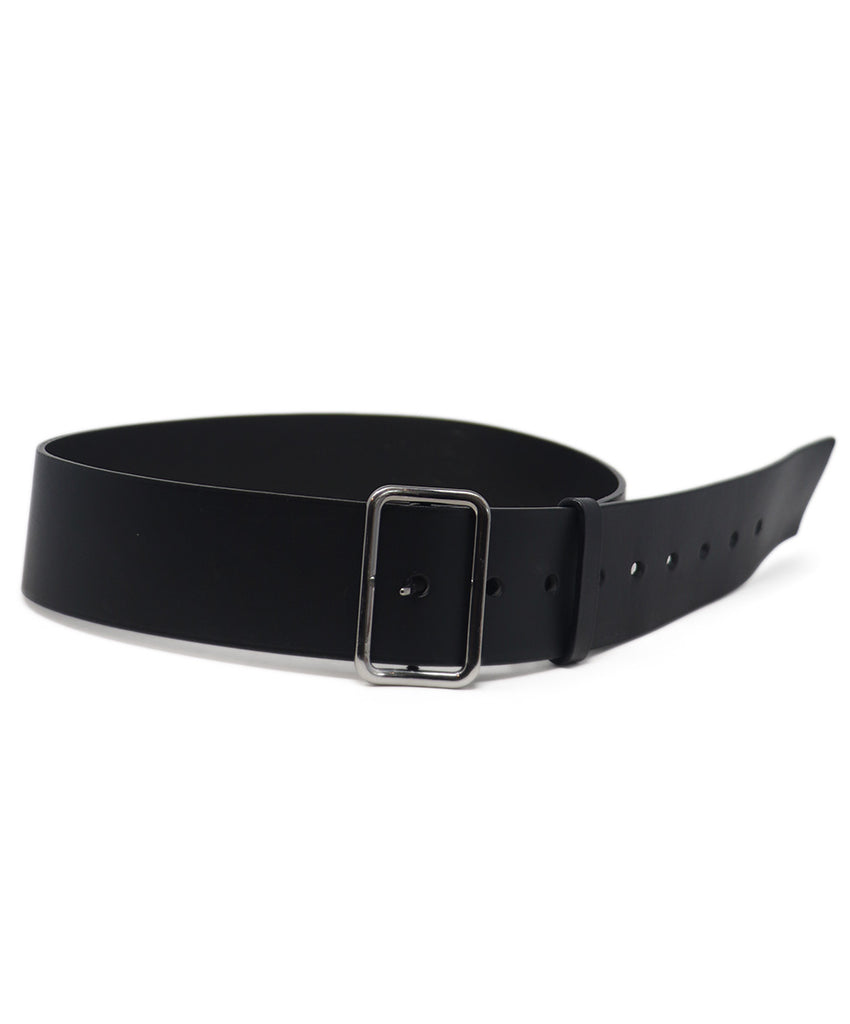 Jil Sander Black Leather Belt 