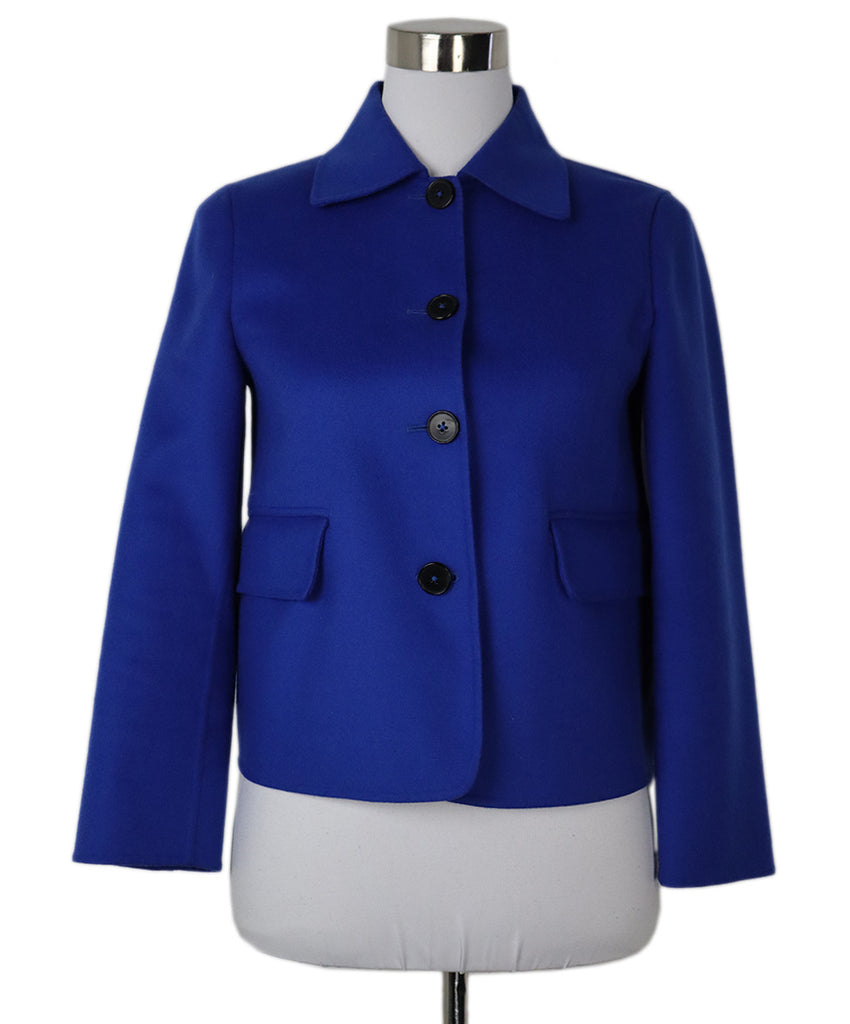 Jil Sander Blue Cashmere Blazer 