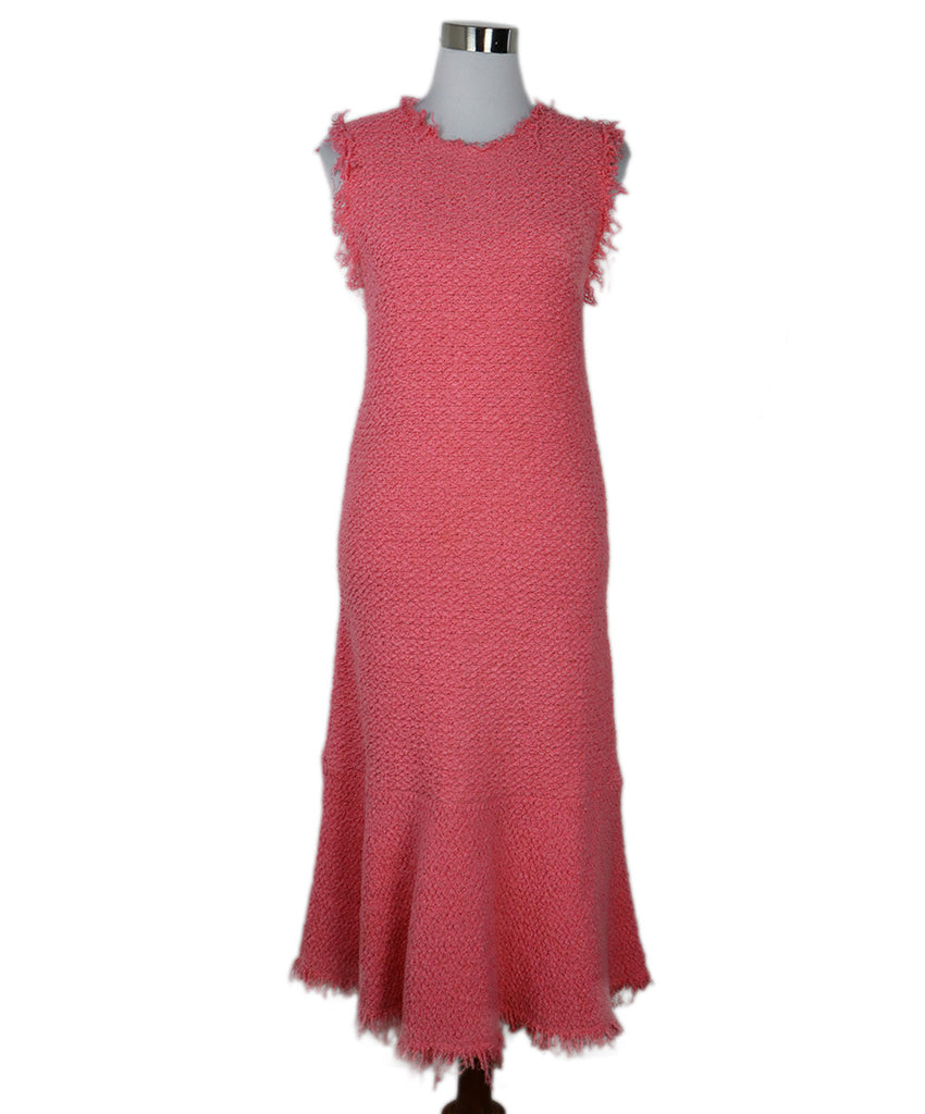 Jil Sander Pink Cotton Tweed Dress 