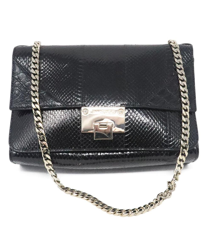 Jimmy Choo Black Leather Shoulder Bag 