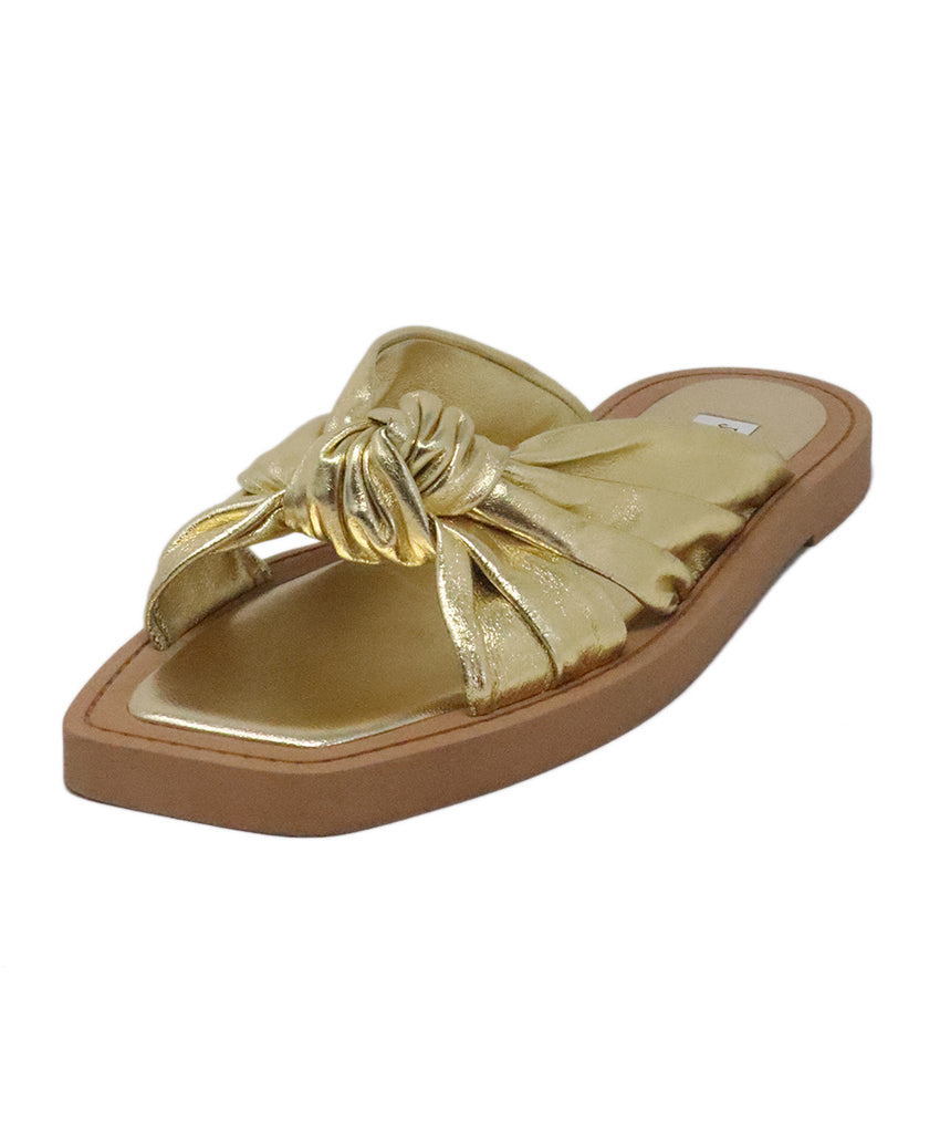 Jimmy Choo Gold Leather Sandals 