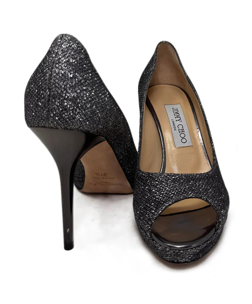 Jimmy Choo Metallic Peep Toe Pump sz37.5 l Michael's Luxury