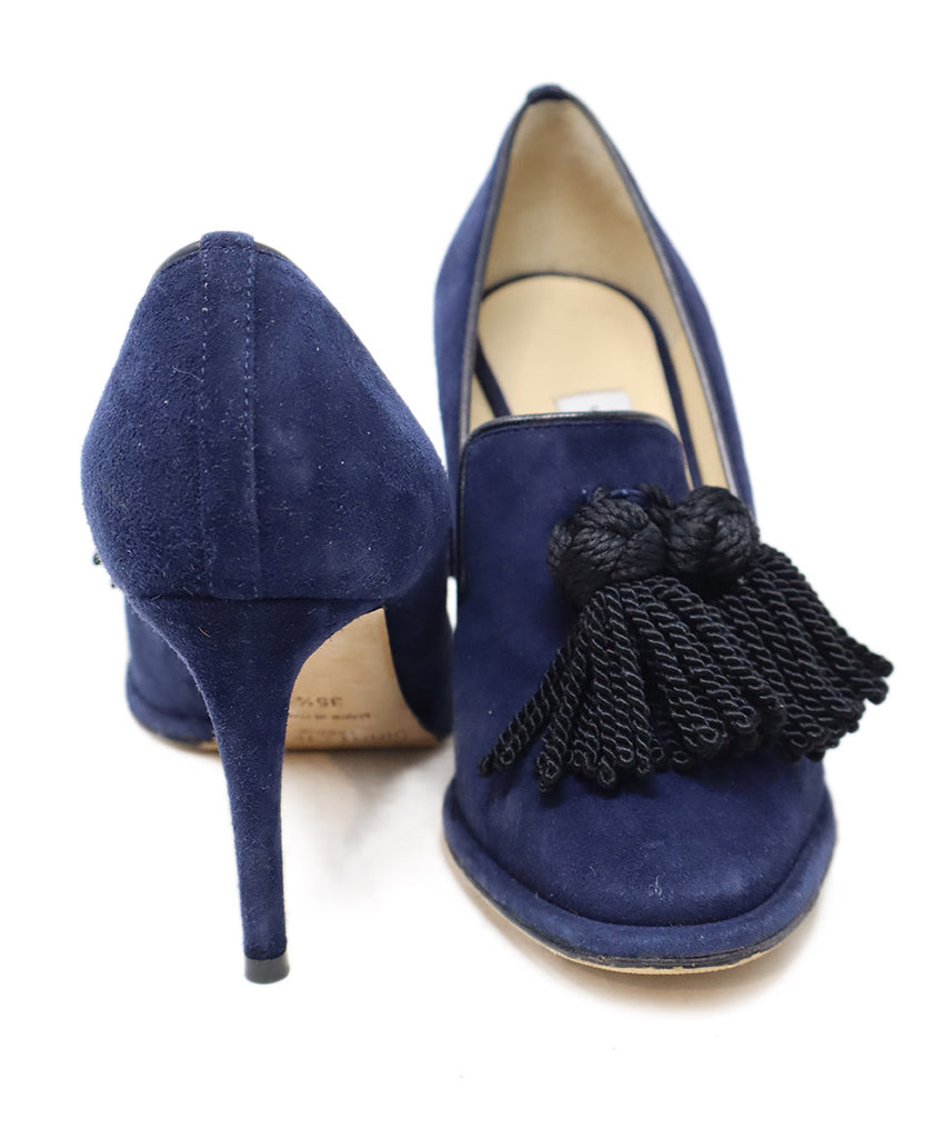 Jimmy Choo Navy Suede Heels 2