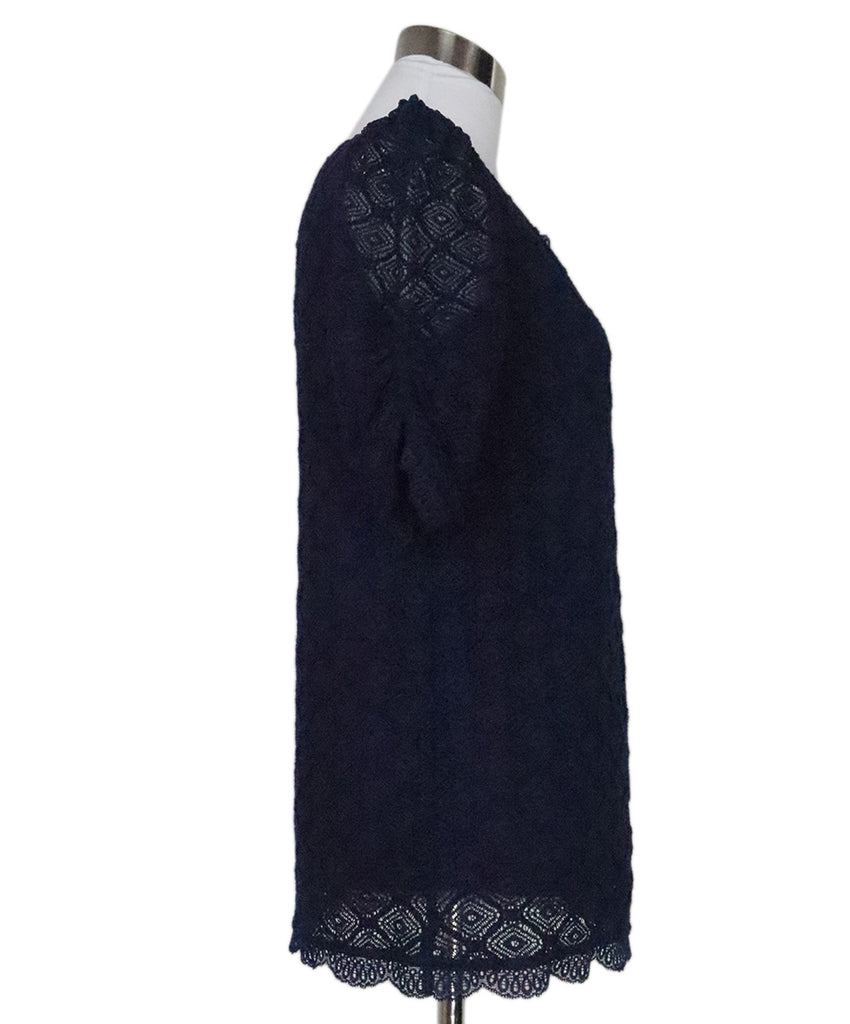 Joie Navy Blue Lace Top 1