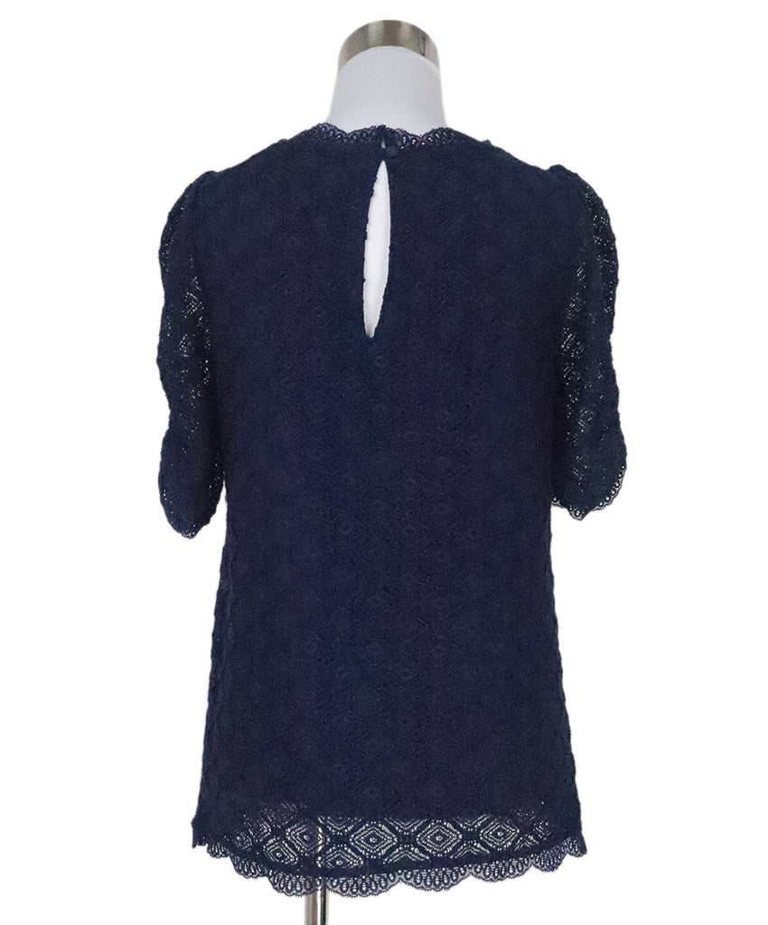 Joie Navy Blue Lace Top 2