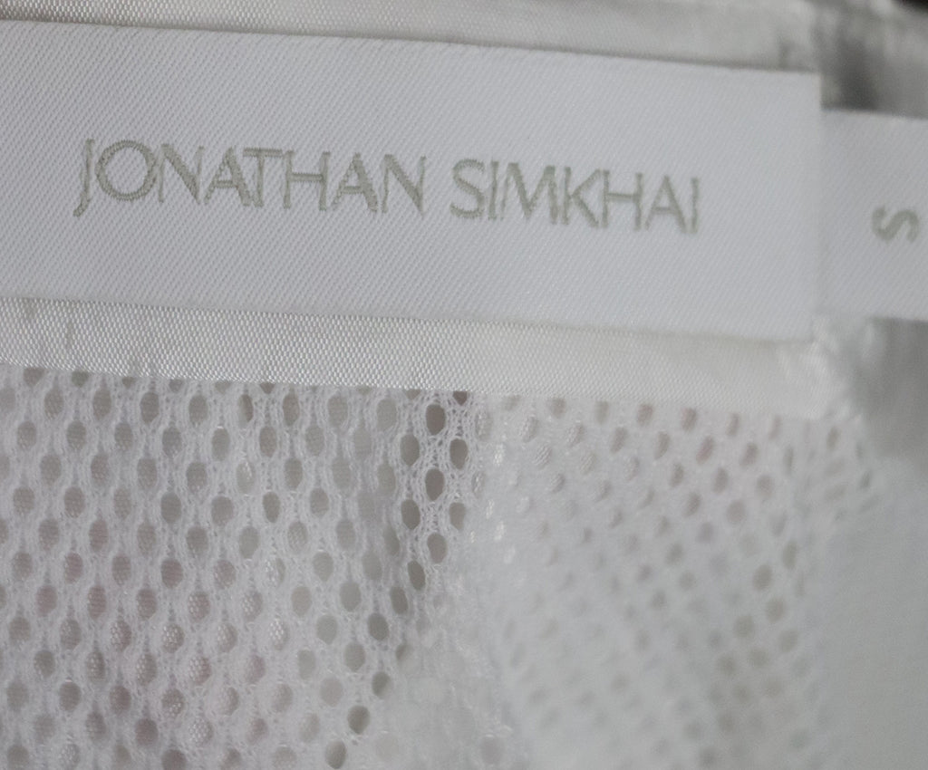 Jonathan Simkhai White Rayon Nylon Top 3