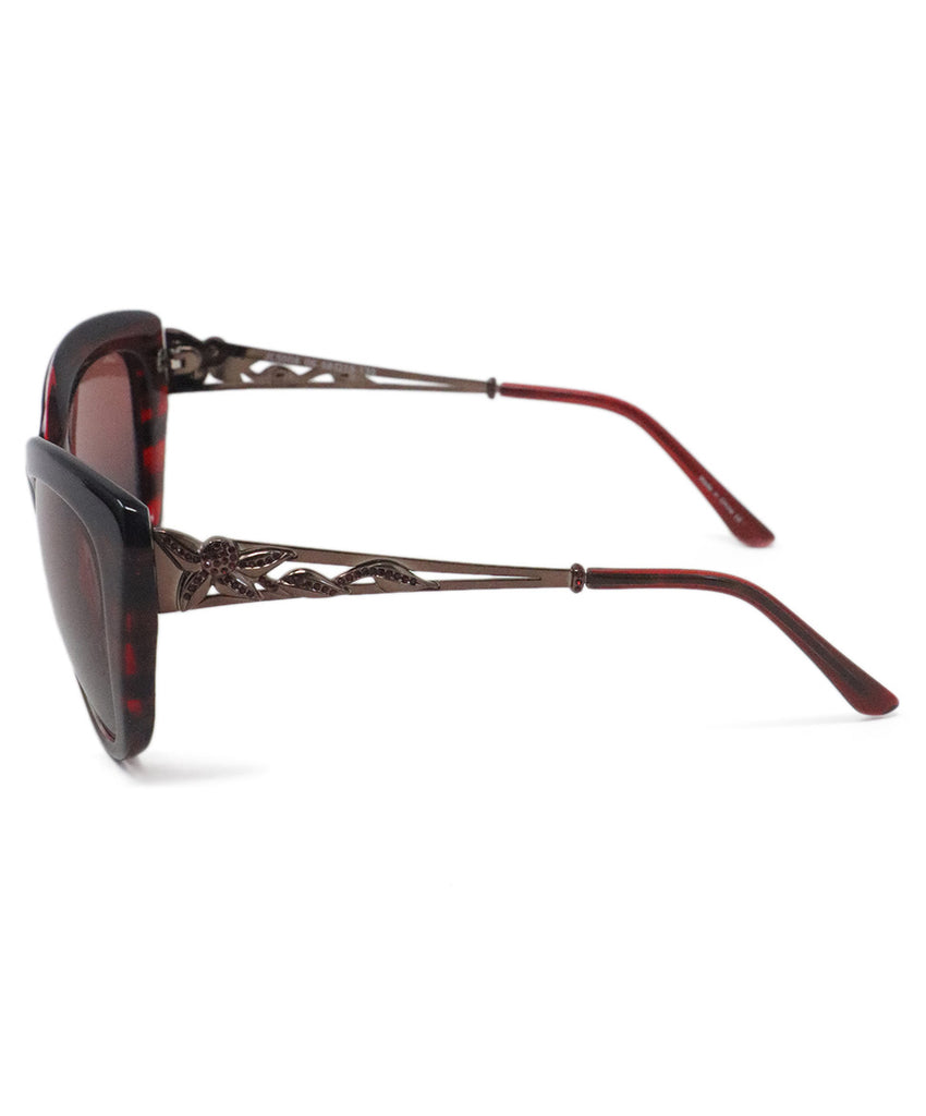 Judith Leiber Burgundy Sunglasses 2