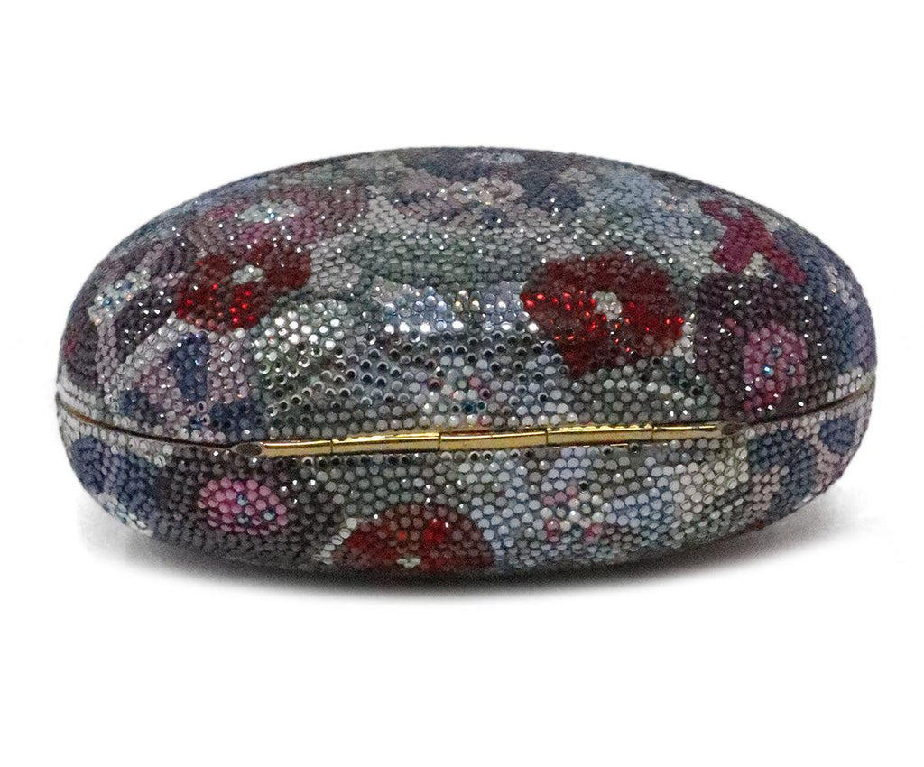 Judith Leiber Floral Rhinestone Clutch 3