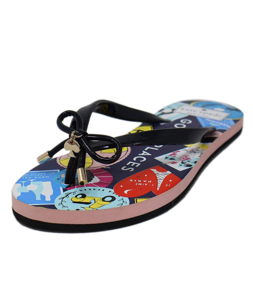 Kate Spade Multicolor Print Flip Flops 