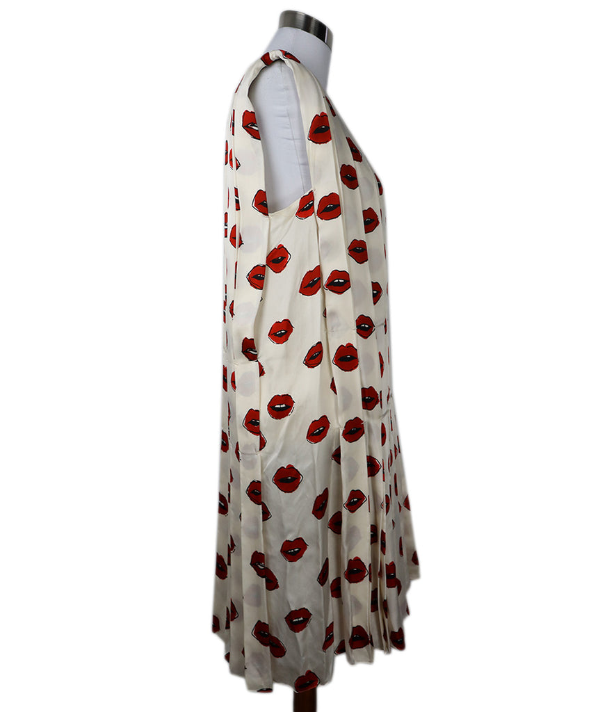 Khaite Lips Print Silk Dress 1