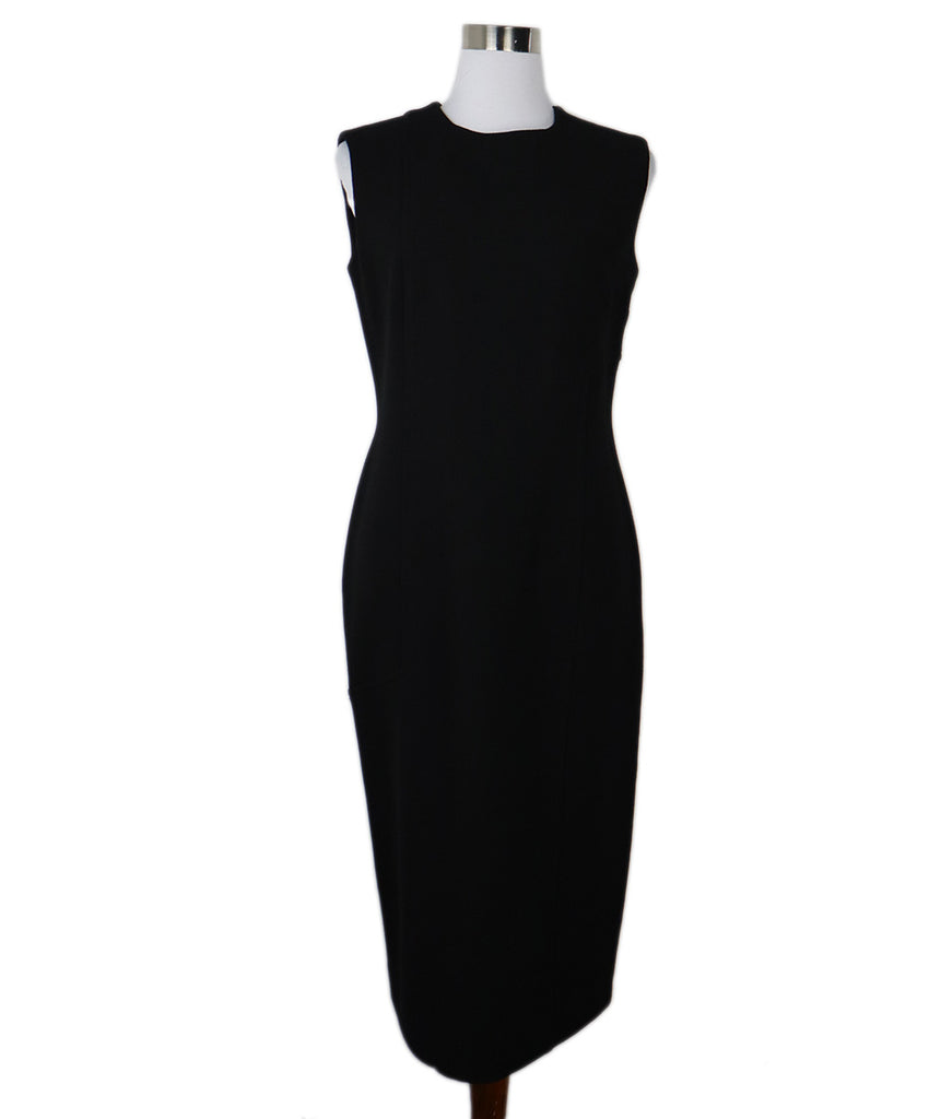 Kiton Black Wool Sleeveless Dress 