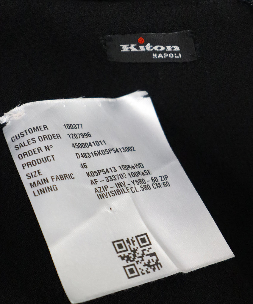 Kiton Black Wool Sleeveless Dress 3