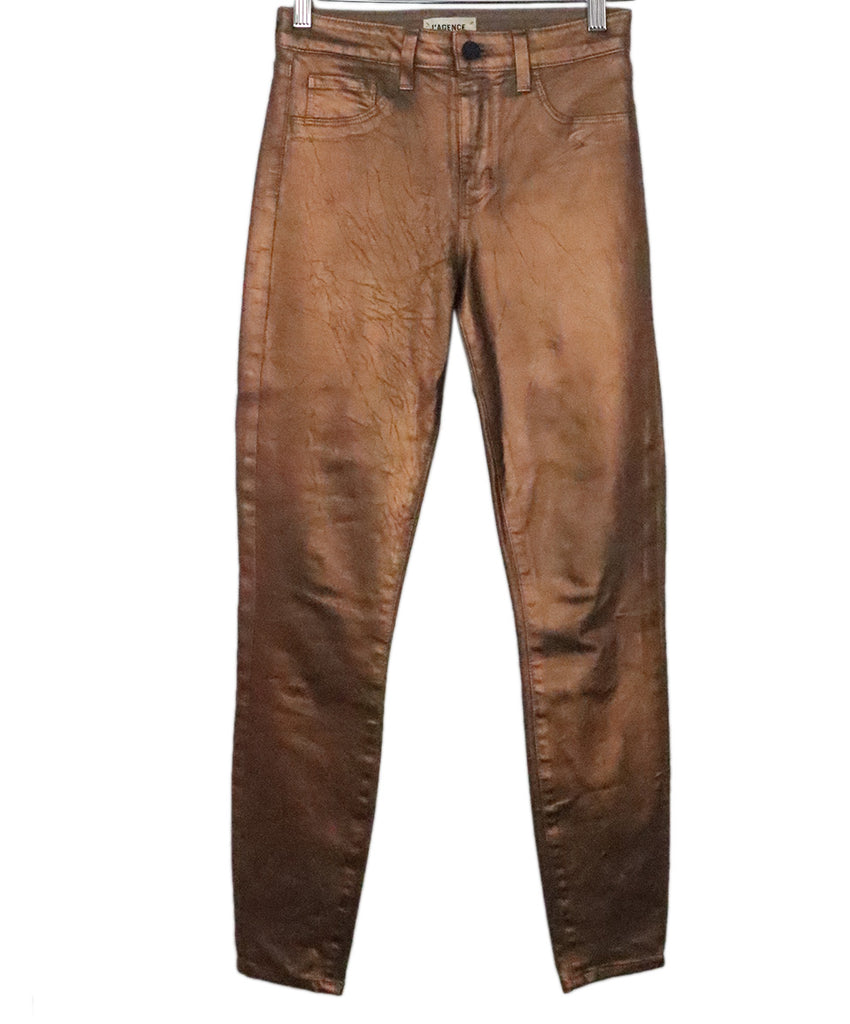 L'Agence Metallic Bronze Pants 