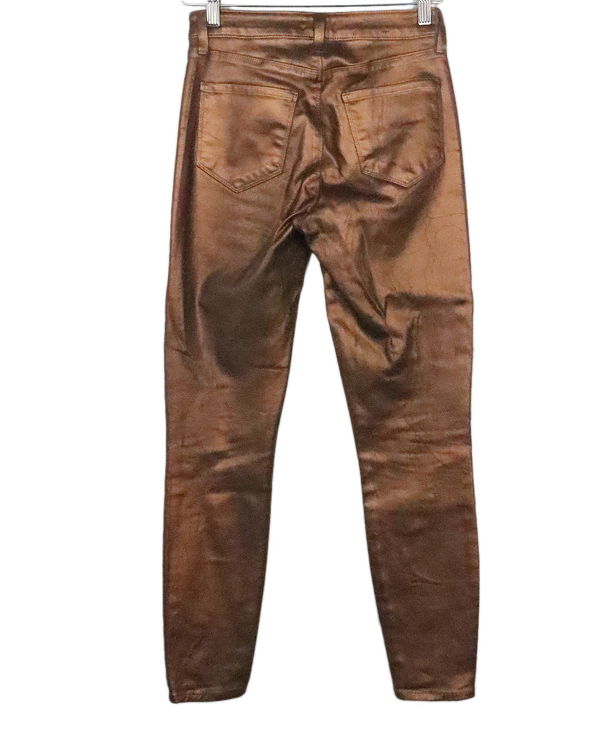 L'Agence Metallic Bronze Pants 1