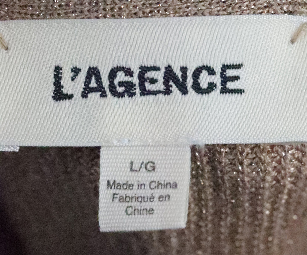 L'Agence Gold V-Neck Sweater 3