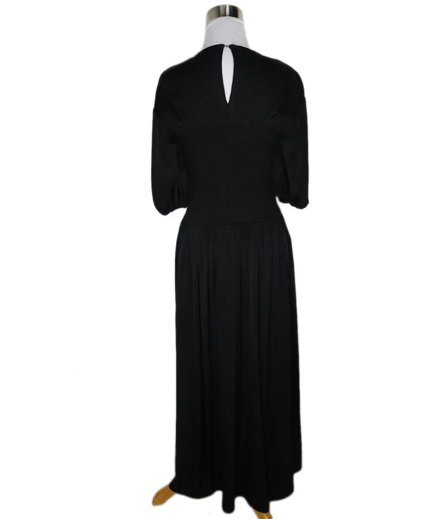 la ligne dress La Ligne Black Gathered Acetate Viscose Dress sz 8 l Michael's Luxury  Consignment – Michael's Consignment NYC