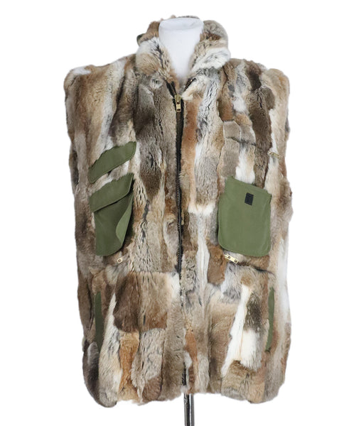 June Size XS Taupe Rabbit Fur Vest — Labels Resale Boutique
