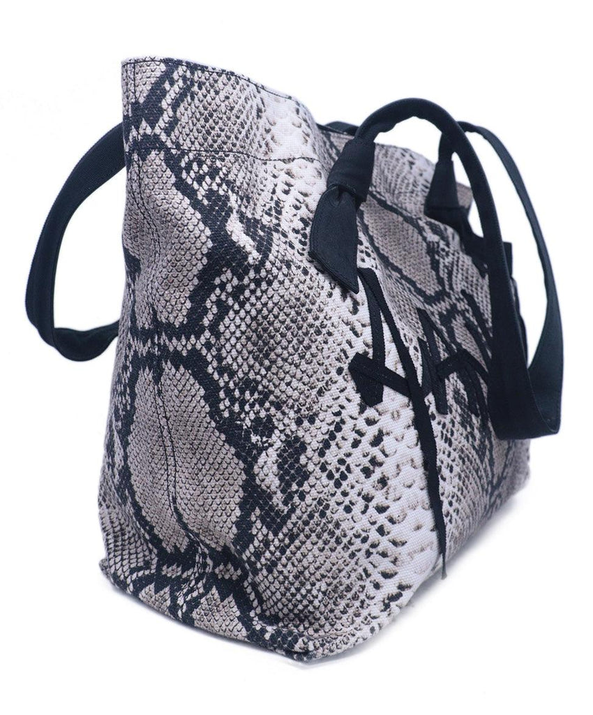 Lanvin B&W Snake Print Handbag 1