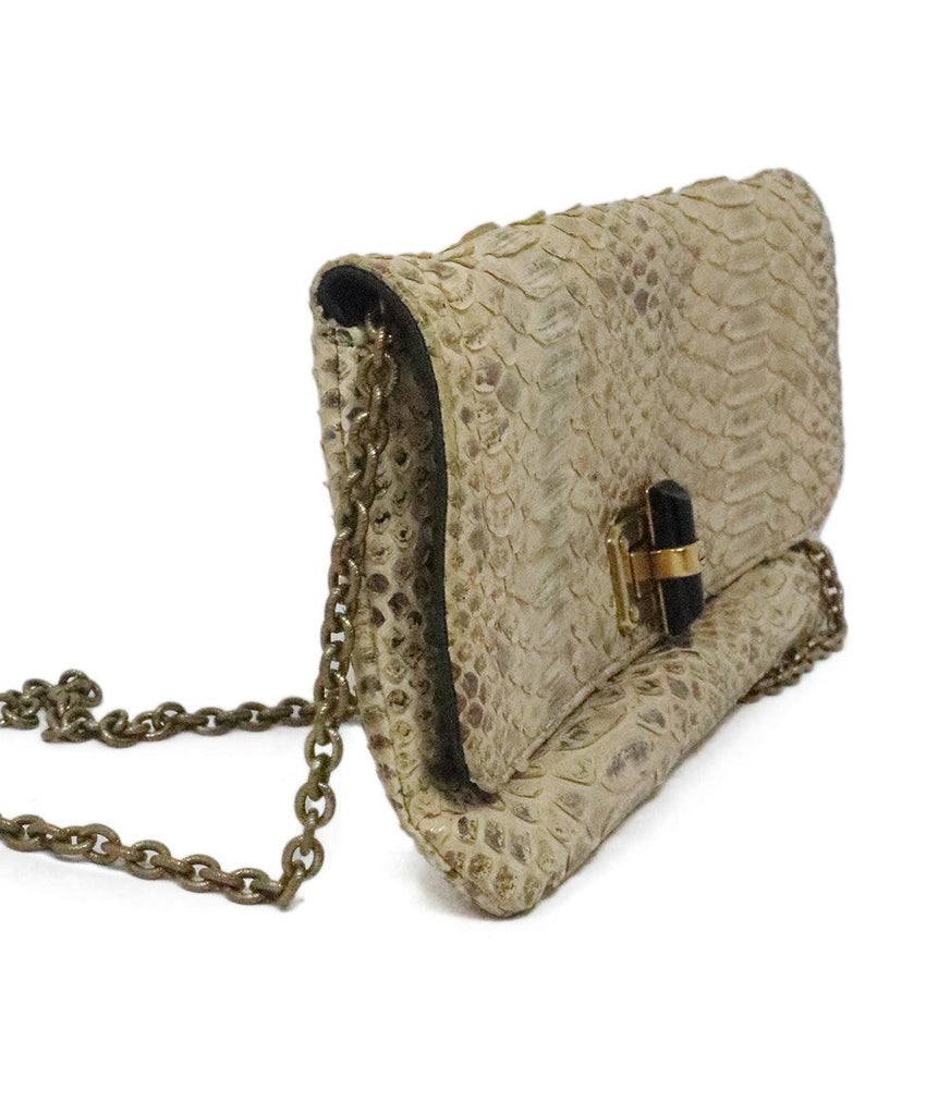 Lanvin Beige Snake Skin Shoulder Bag 1