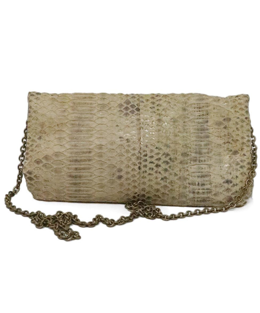 Lanvin Beige Snake Skin Shoulder Bag 2