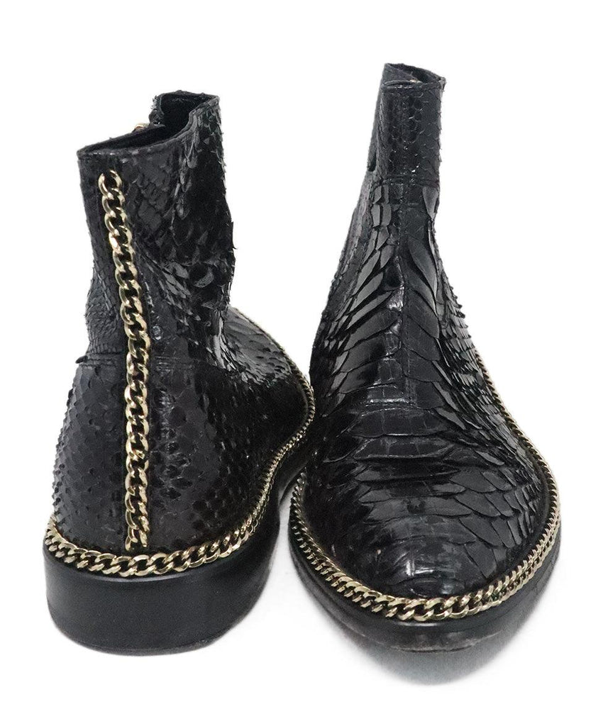 Lanvin Black Snake Skin Booties sz 8.5 - Michael's Consignment NYC