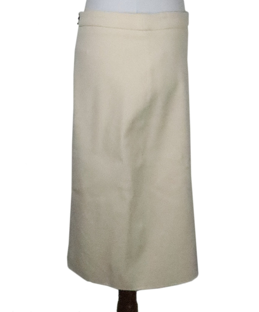 Lanvin Cream Cotton Skirt 1