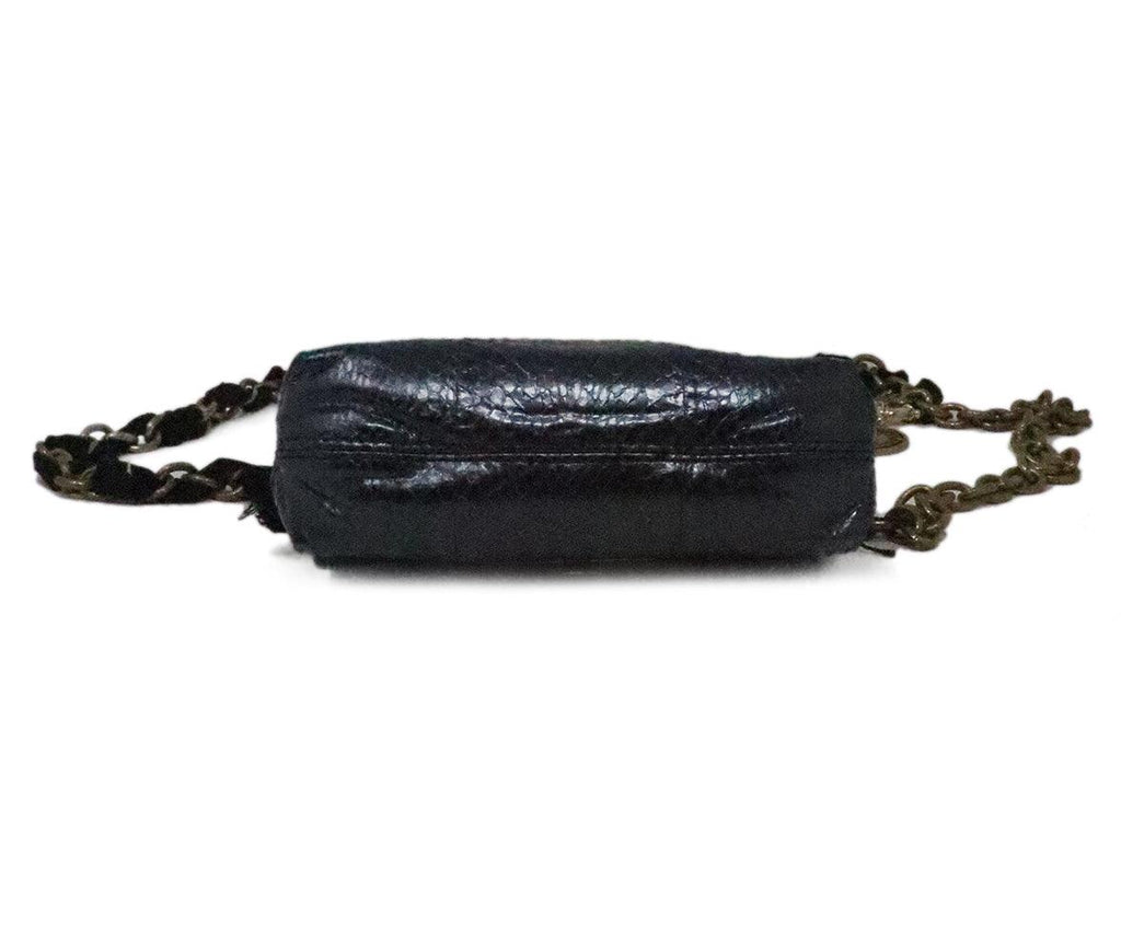 Lanvin Metallic Navy Snakeskin Crossbody 3