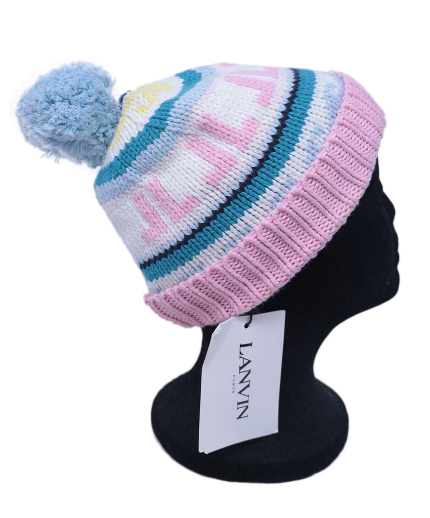 Lanvin Multicolor Knit Pom Pom Hat 2