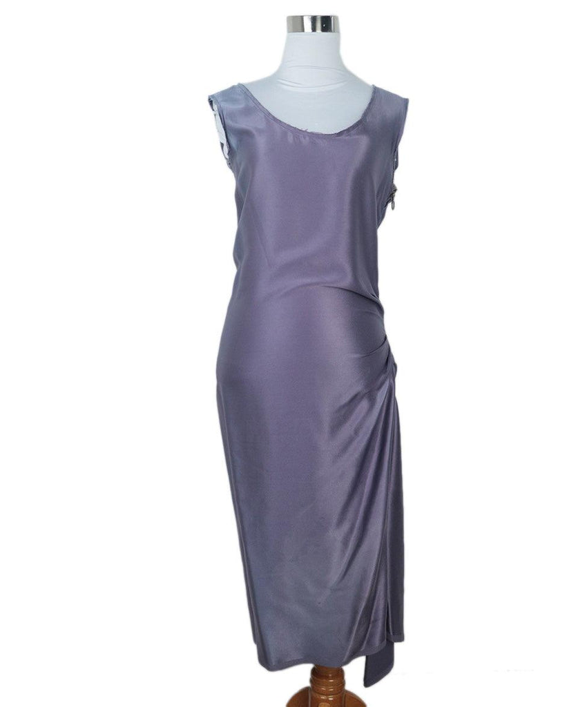 Lanvin Purple & Blue Satin Dress 