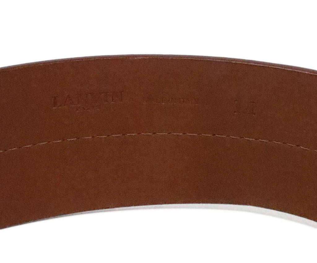 Lanvin Tan Leather Double Buckle Belt 2