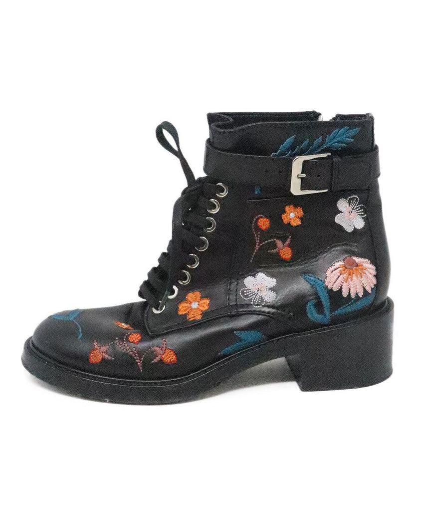 Laurence Dacade Black Leather Embroidered Boots 1