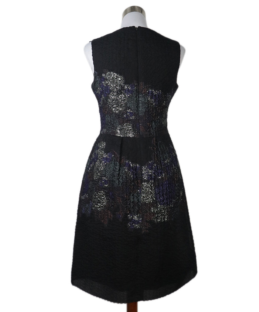 Lela Rose Black & Purple Silk Dress 2