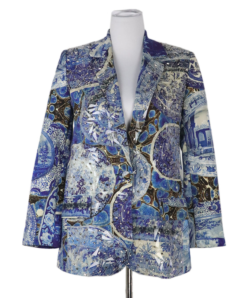 Libertine Blue Viscose Rhinestones Blazer 