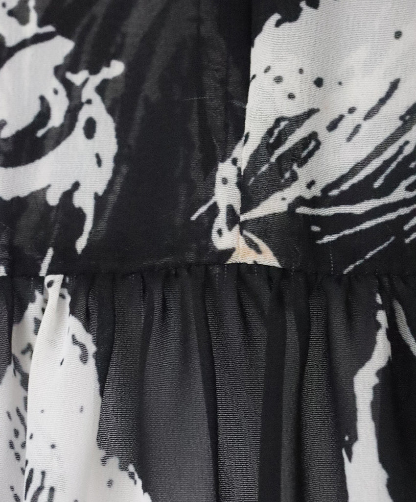 Lippes Black and White Silk Printed Blouse 5