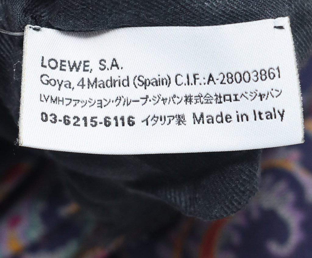 Loewe Black & Purple Print Shawl 3