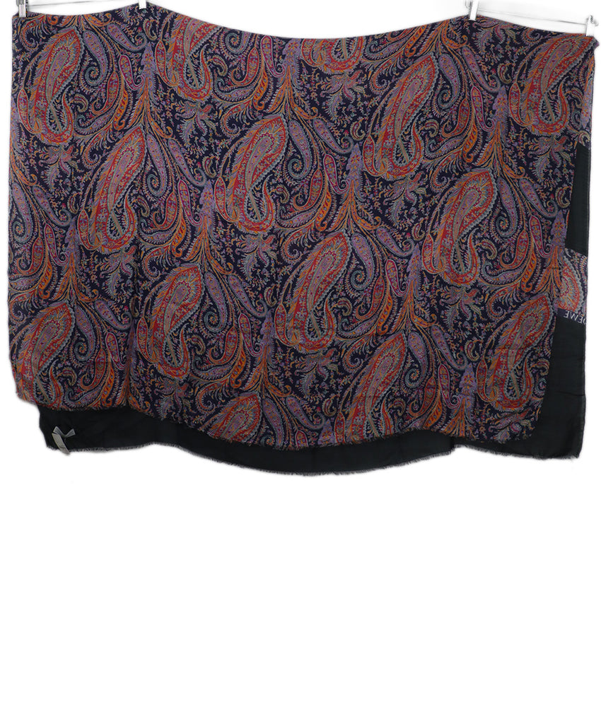 Loewe Black & Purple Print Shawl 2