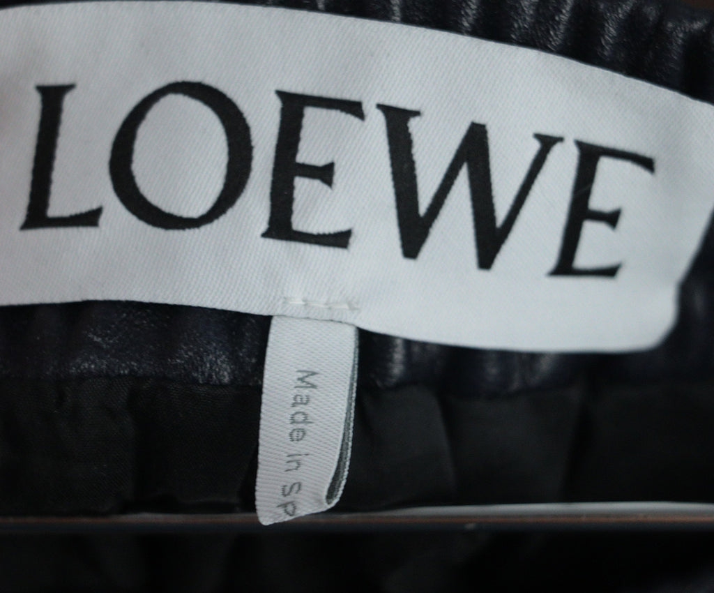 Loewe Navy Leather Pants 3