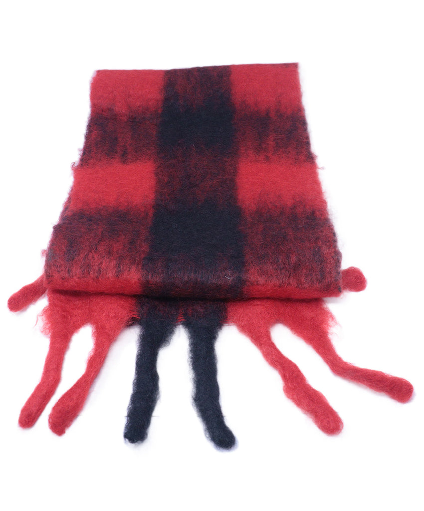 Loewe Red & Black Wool Scarf 2