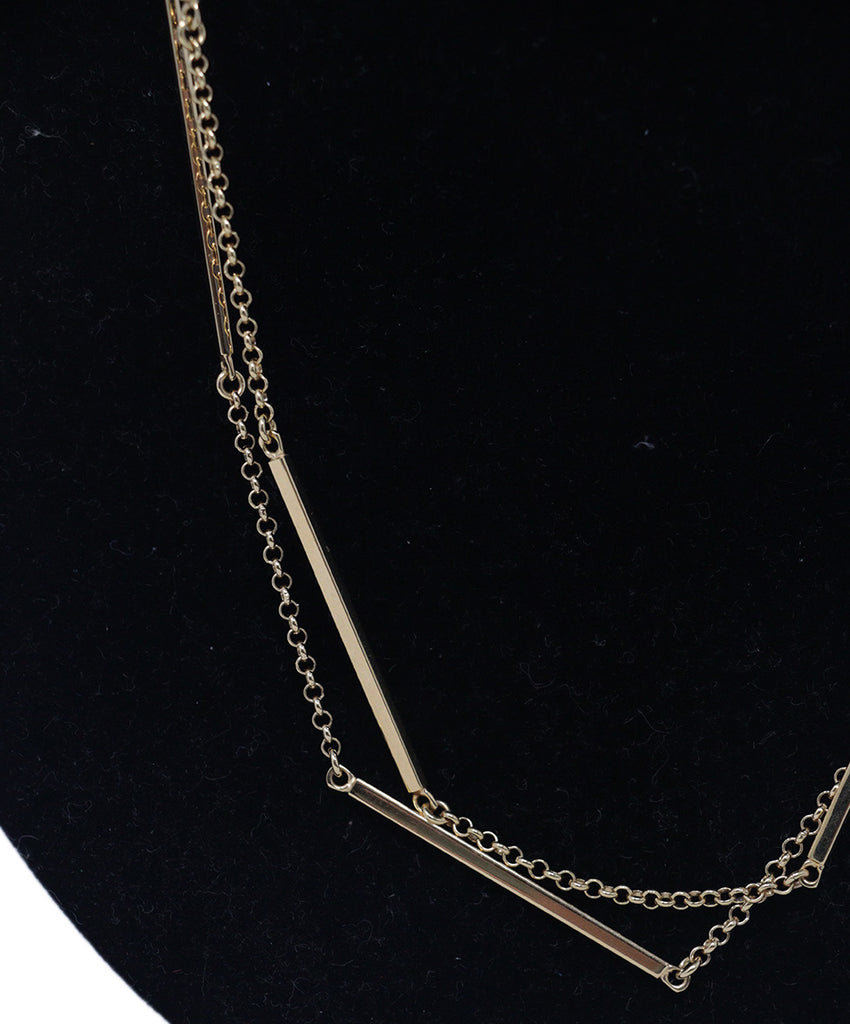 Metallic Gold Link Necklace 1