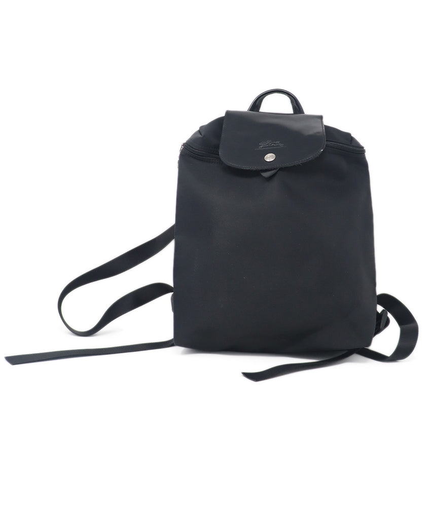 Longchamp Black Nylon Backpack 