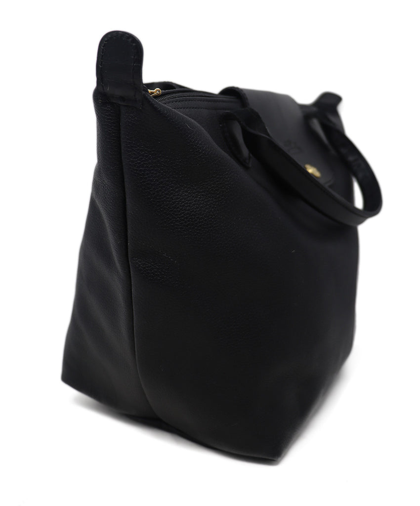 Longchamp Black Leather Tote 1