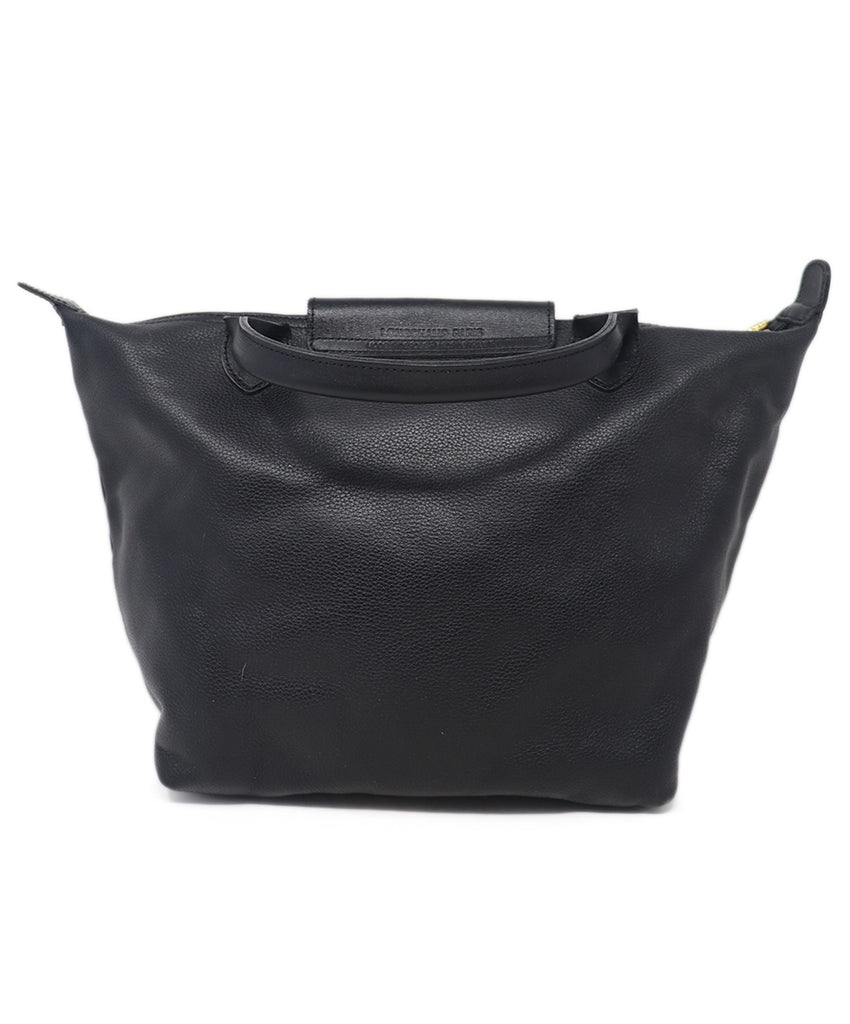 Longchamp Black Leather Tote 2