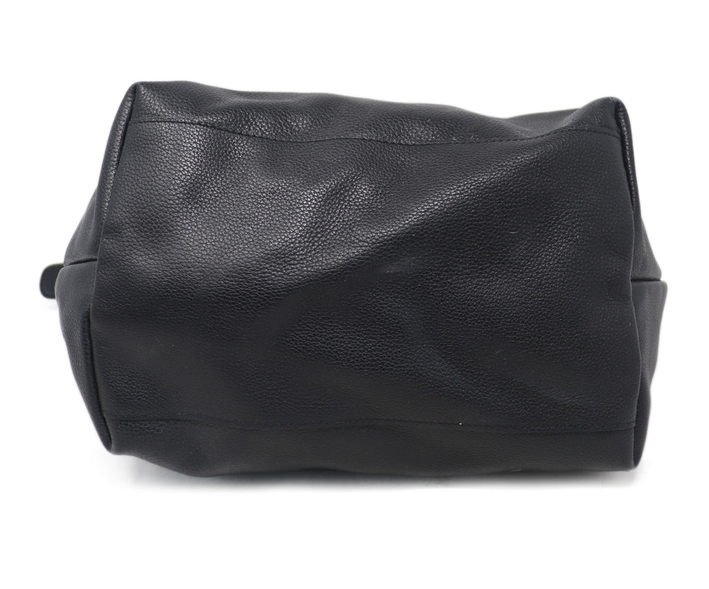 Longchamp Black Leather Tote 4