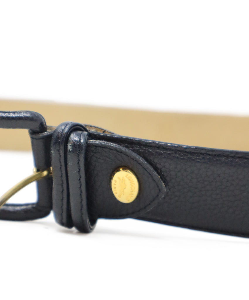 Longchamp Navy Leather Belt 3