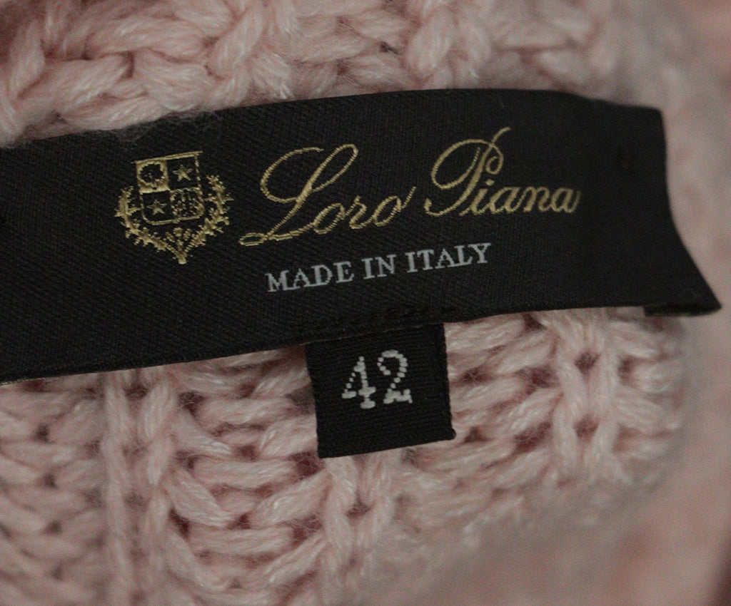 Loro Piana Pink Cashmere Sequin Turtleneck 3