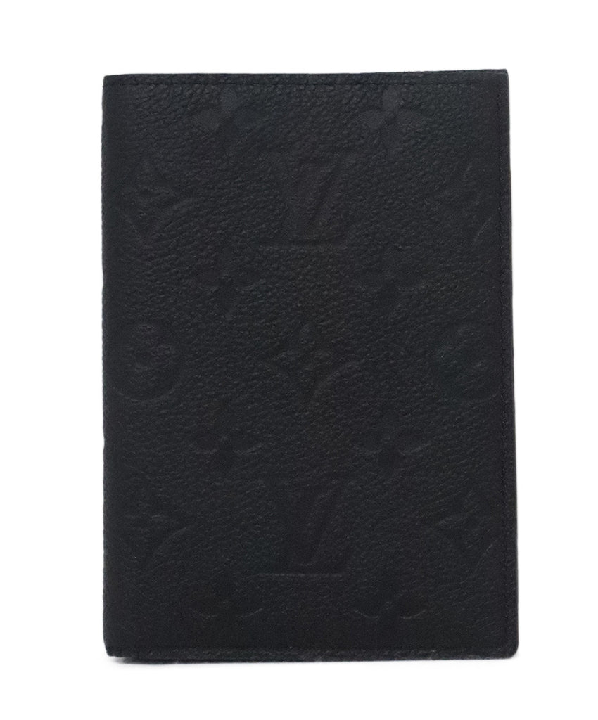 Louis Vuitton Black Leather Passport Case 