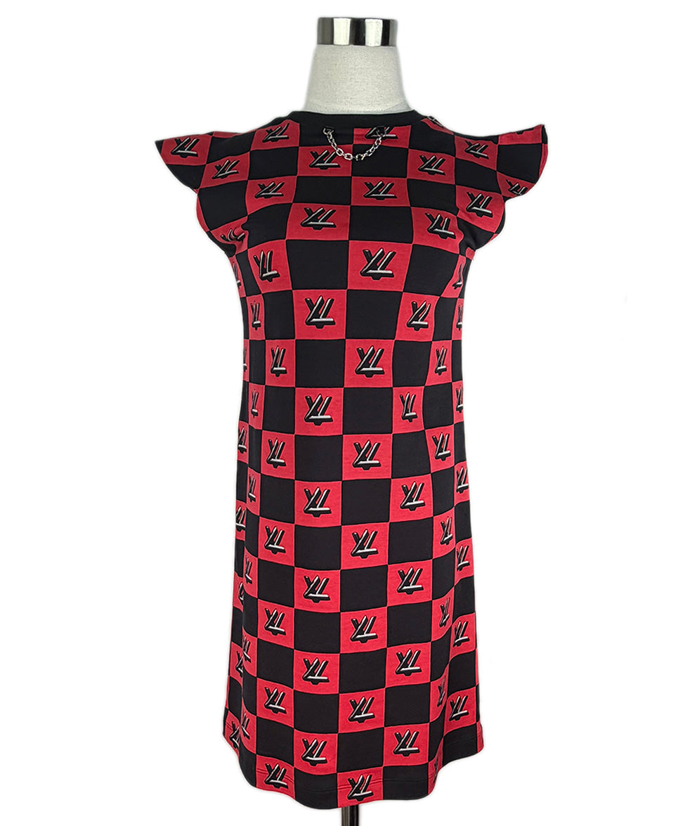 louis vuitton bodycon dress Black and Red Monogram Cotton sz S Crafted from viscose CUPSHE Women Pleated Cutout style_id_L13433 Color:NAVY